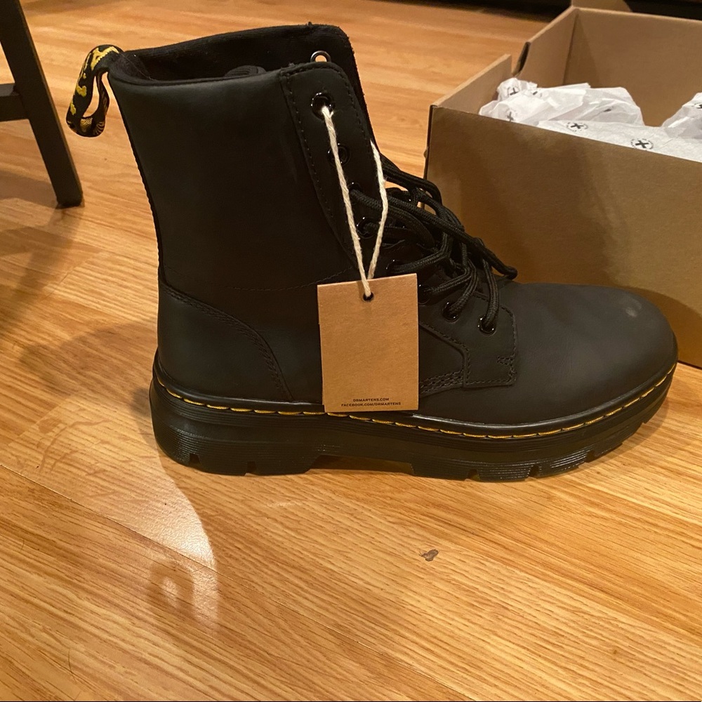 black doc martens . womens 8 . mens 9.